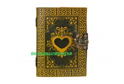 Celtic Heart Handmade Book Of Shadows Wicca Leather Bound LOVE Journal Pagan New Dairy